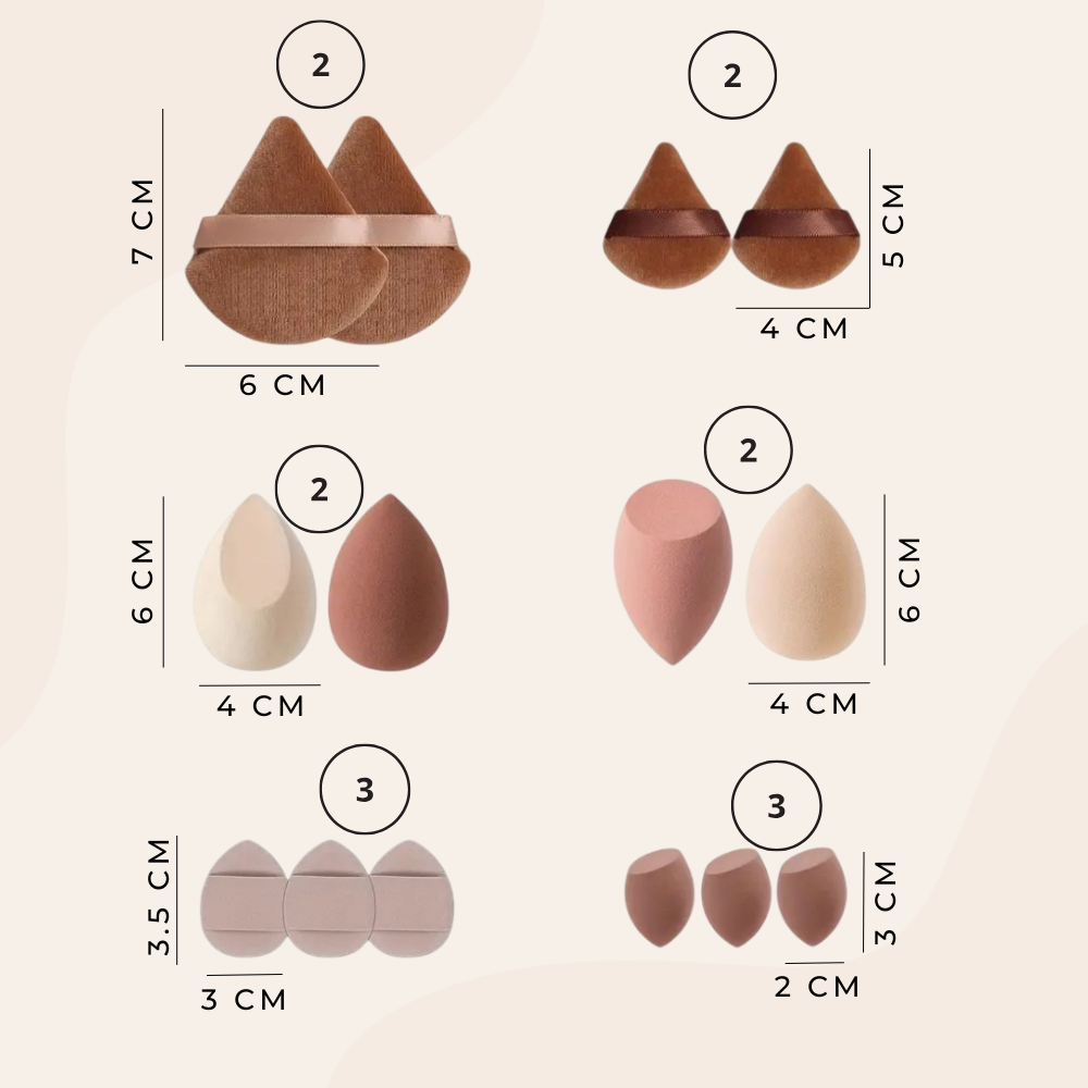 14-Pcs Sponge Set - Coffee
