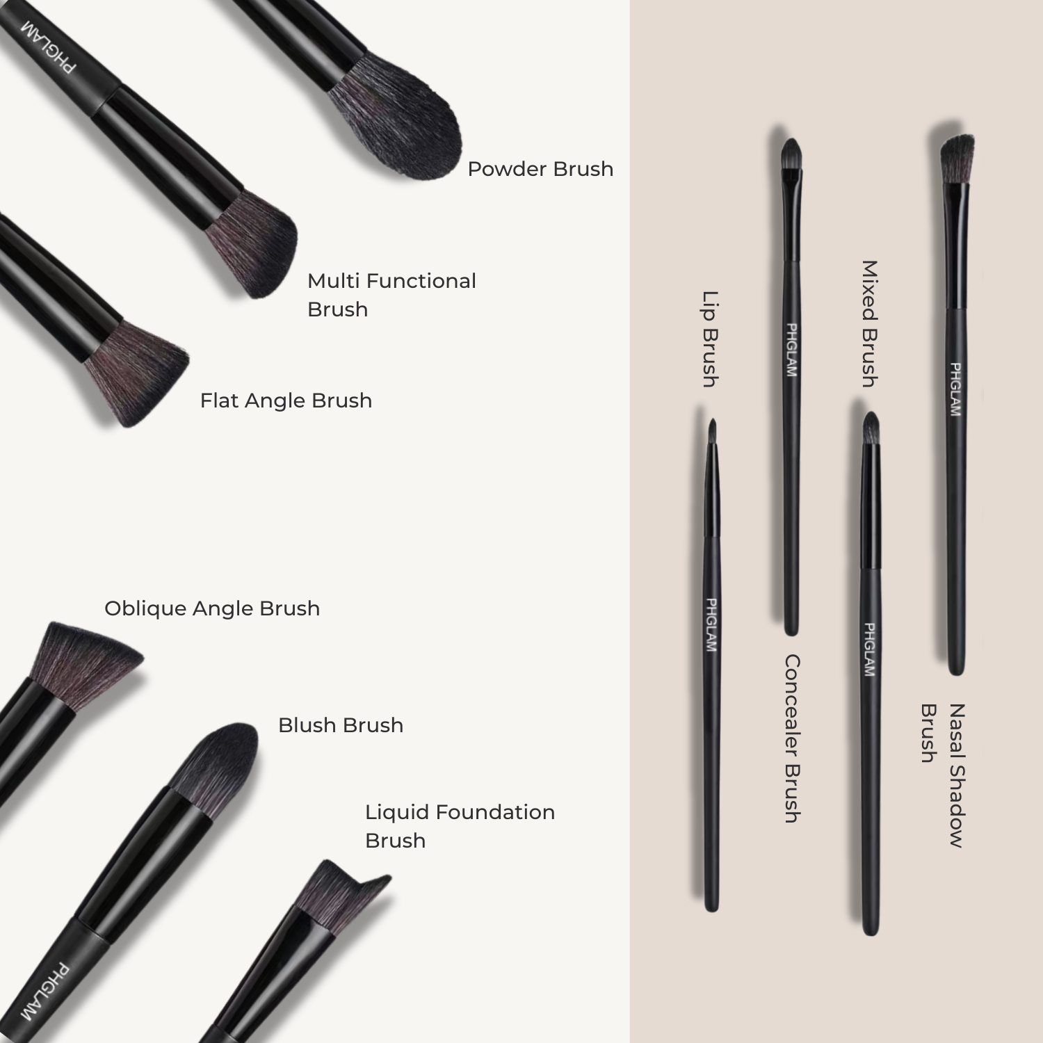 PHGLAM makeup brush set 56ny