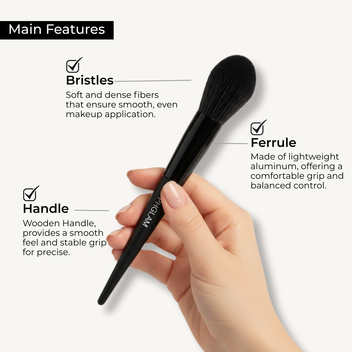 PHGLAM makeup brush set 566543h