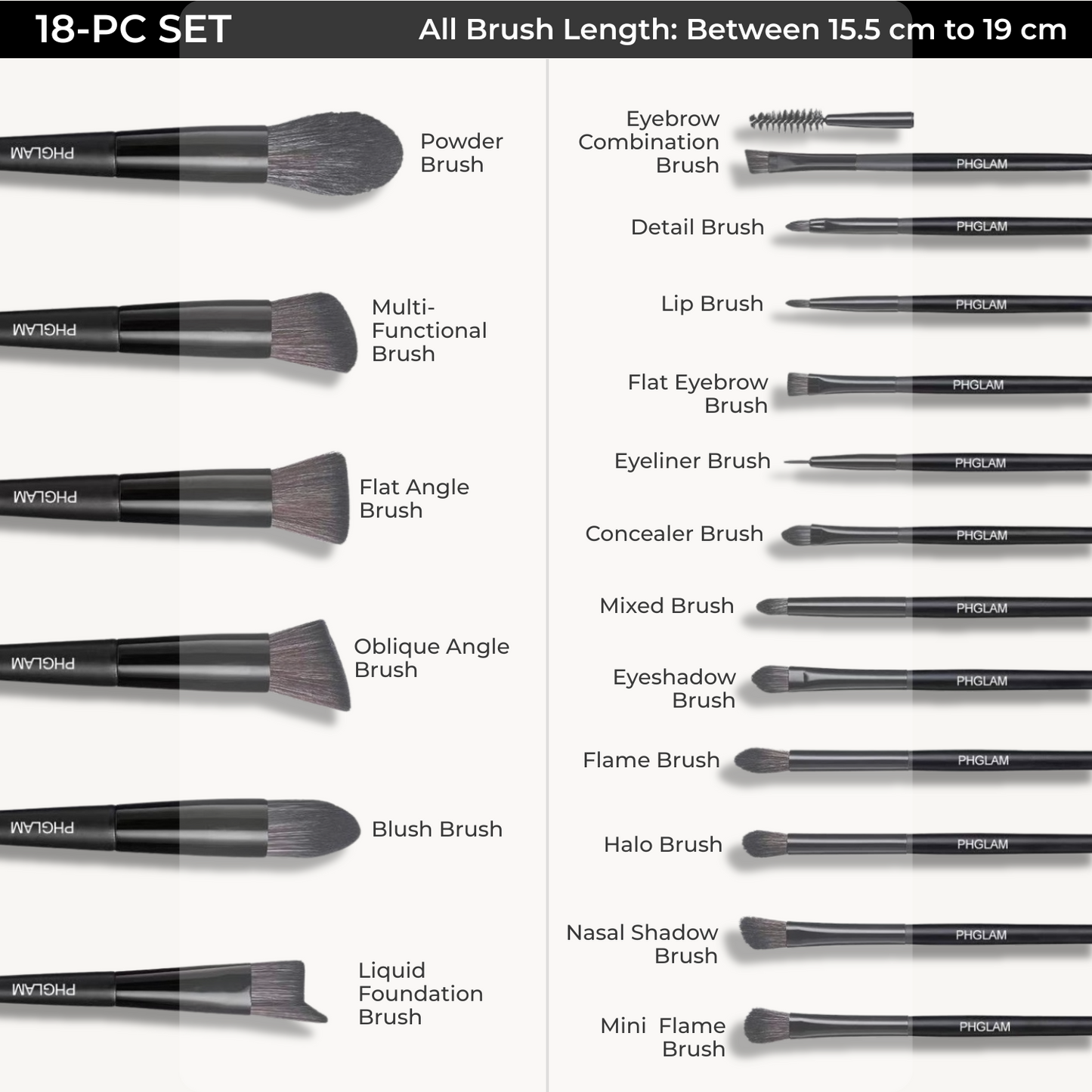 PHGLAM makeup brush set 56nsbt
