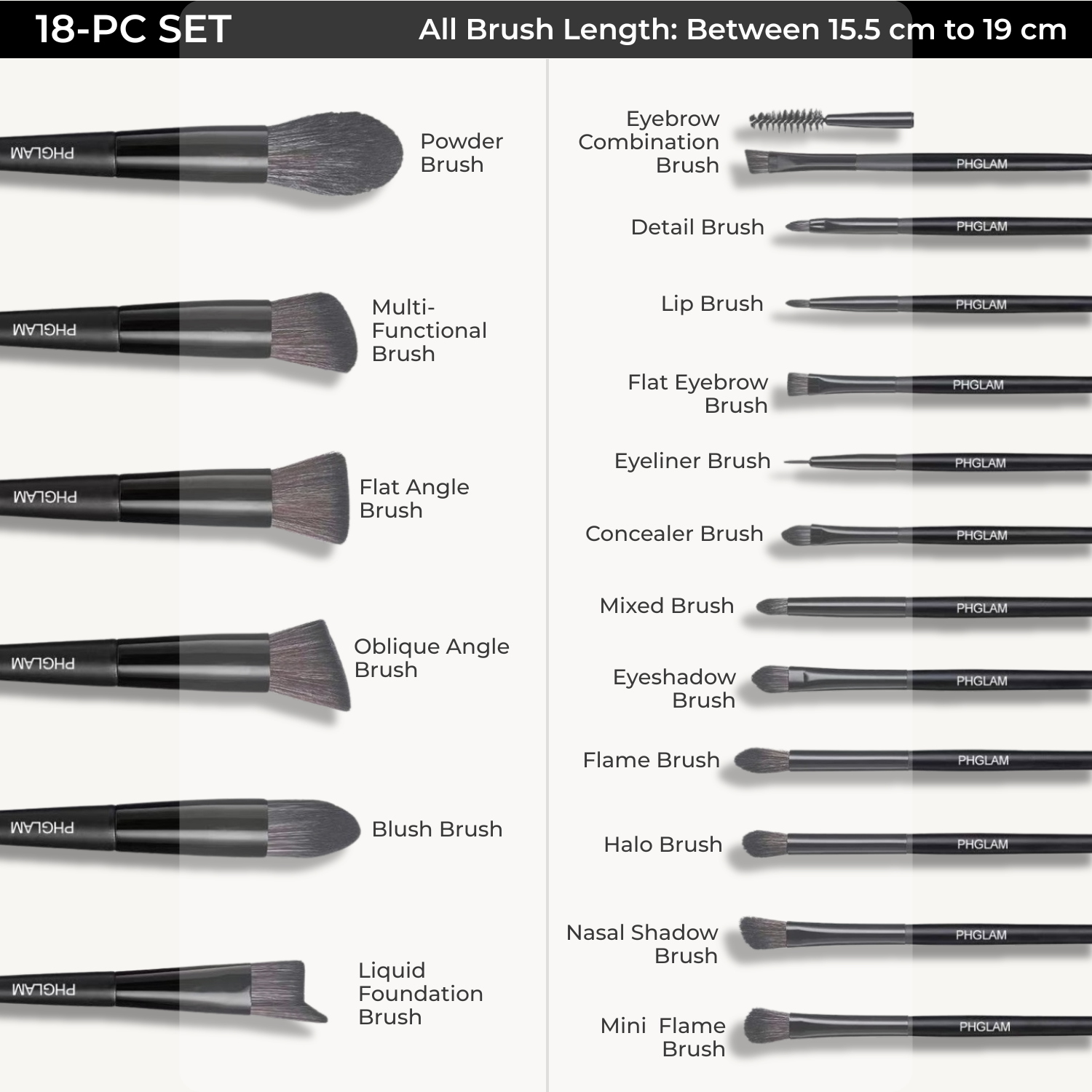 PHGLAM makeup brush set 56nsbt