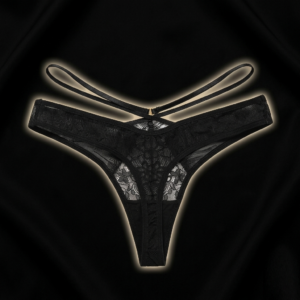 Women’s Lace Double Strap Mid Waist Underwear (Model 123)