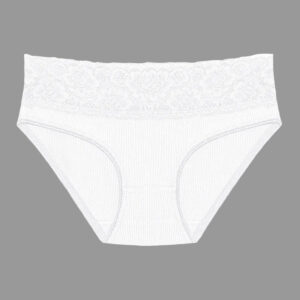 White underwear with a subtle pattern on a white background