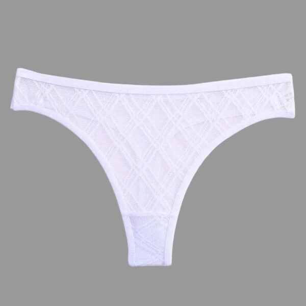 White textured thong on a white background